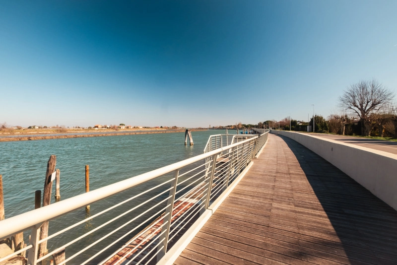 Radweg über Lagune Cavallino-Treporti längster Europas